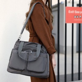 Women Nylon Large Capacity Handbag Multi-pocket Crossbody Bag