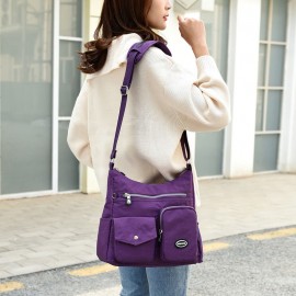 Women Nylon Large Capacity Waterproof Travel Shoulder Bag Crossbody Bag