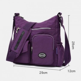 Women Nylon Large Capacity Waterproof Travel Shoulder Bag Crossbody Bag