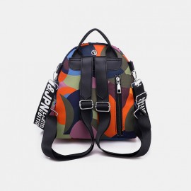 Women Oxford Earphone Hole Multi-carry Backpack Shoulder Bag
