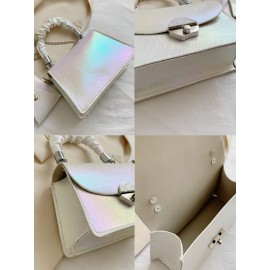 Women PU Leather 2 PCS Chains Gradient Crossbody Bag Handbag Satchel Bag
