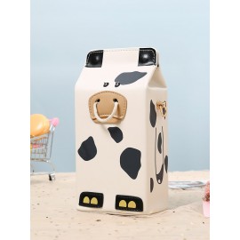 Women PU Leather Cute Cow Tiger Crossbody Bag Casual Phone Purse