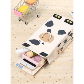 Women PU Leather Cute Cow Tiger Crossbody Bag Casual Phone Purse