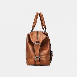 Women PU Leather Handbag Crossbody Bag Solid Shoulder Bag
