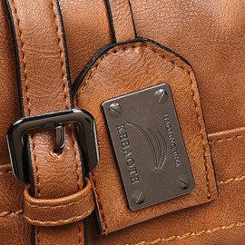 Women PU Leather Handbag Crossbody Bag Solid Shoulder Bag