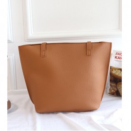 Women PU Leather Handbag Set 4 Pcs Solid Tote Bag