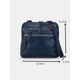 Women PU Leather Multi-pocket Vintage Crossbody Bag Shoulder Bag