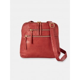 Women PU Leather Multi-pocket Vintage Crossbody Bag Shoulder Bag
