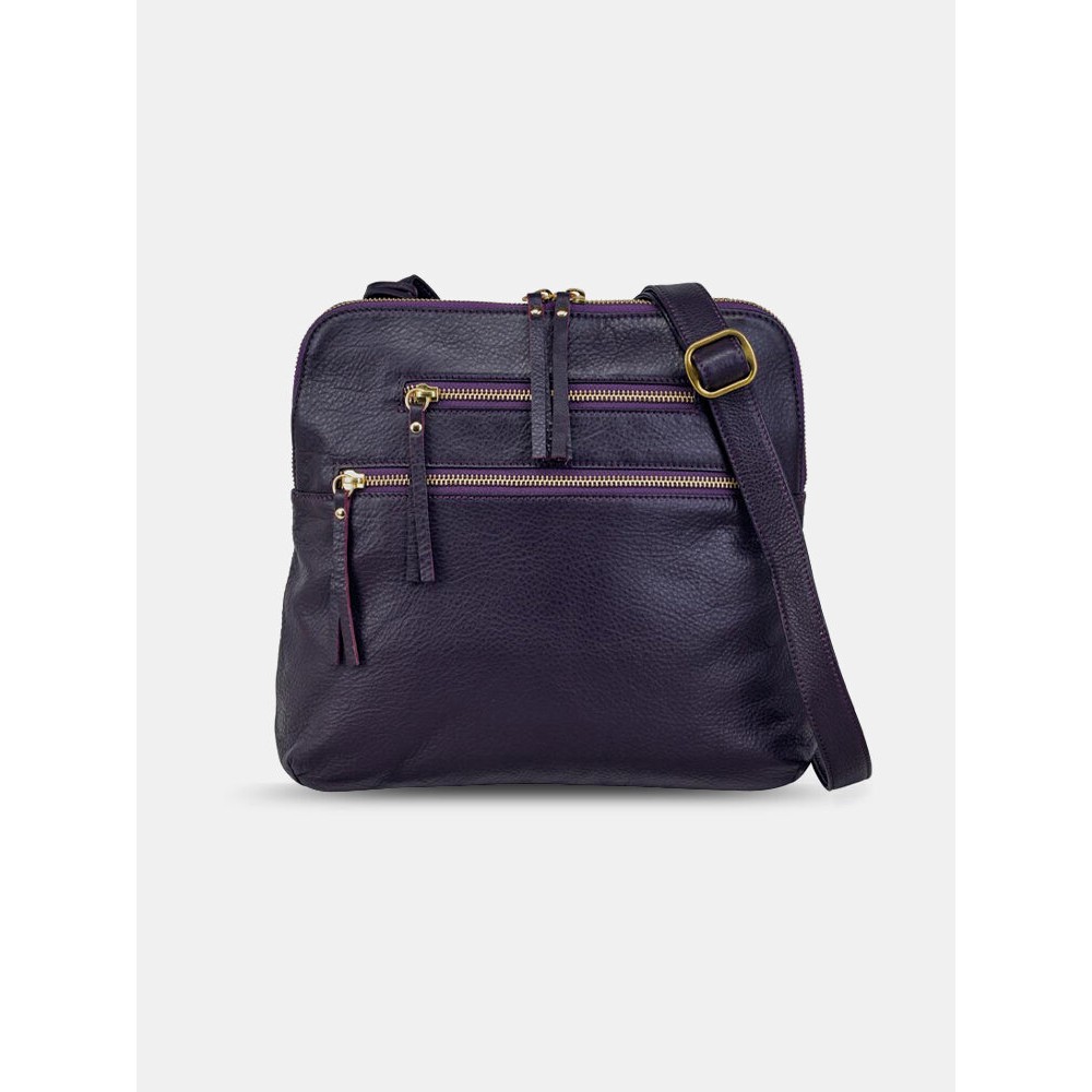 Women PU Leather Multi-pocket Vintage Crossbody Bag Shoulder Bag