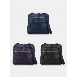 Women PU Leather Multi-pocket Vintage Crossbody Bag Shoulder Bag