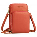 Women PU leather Clutch Bag Card Bag Large Capacity Multi-Pocket Crossbody Phone Bag