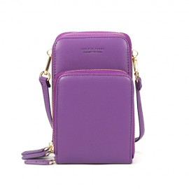Women PU leather Clutch Bag Card Bag Large Capacity Multi-Pocket Crossbody Phone Bag