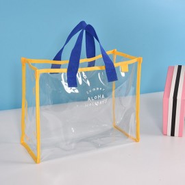 Women PVC Transparent Capacity Handbag Beach Bag Travel Swimming Bags