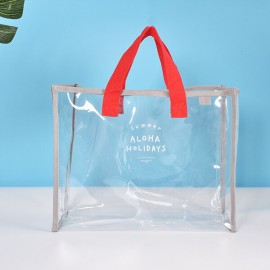 Women PVC Transparent Capacity Handbag Beach Bag Travel Swimming Bags
