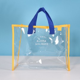 Women PVC Transparent Capacity Handbag Beach Bag Travel Swimming Bags