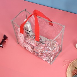Women PVC Transparent Capacity Handbag Beach Bag Travel Swimming Bags