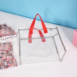Women PVC Transparent Capacity Handbag Beach Bag Travel Swimming Bags