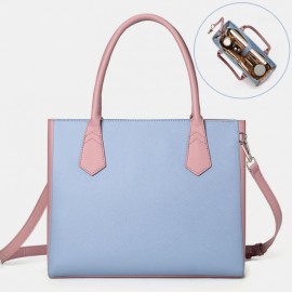 Women Patchwork Multifunction Multi-pocket 13.3 Inch Laptop Key Handbag Shoulder Bag