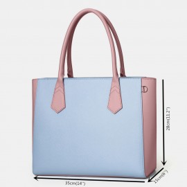 Women Patchwork Multifunction Multi-pocket 13.3 Inch Laptop Key Handbag Shoulder Bag