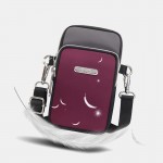 Women Patchwork Waterproof Multifunction Lightweight Multi-Layers Crossbody Bag Sports Phone Bag