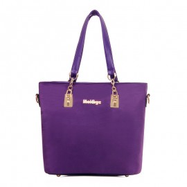 Women Plain Nylon Six-piece Set Handbag Shoulder Bag Clutch Bag