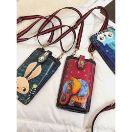 Women Print 6.5 Inch Phone Bag Crossbody Bag