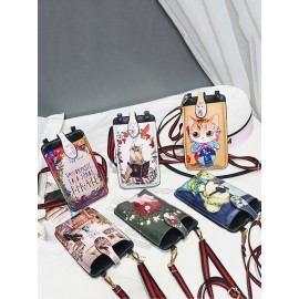 Women Print 6.5 Inch Phone Bag Crossbody Bag