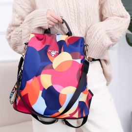 Women Printed Nylon Anti-theft Backpack