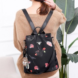 Women Printed Nylon Anti-theft Backpack
