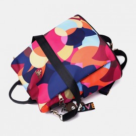 Women Printed Nylon Anti-theft Backpack