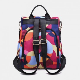 Women Printed Nylon Anti-theft Backpack
