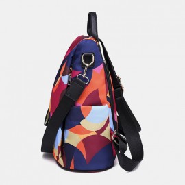 Women Printed Nylon Anti-theft Backpack