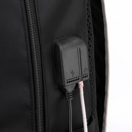 Women Printing USB Charging Large Capacity Backpack Student School Bag