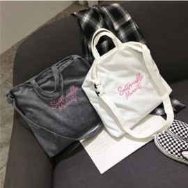 Women Retro Corduroy Zipper Tote Bag Handbag Shoulder Bag