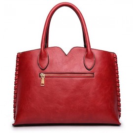 Women Retro PU Leather Handbag Embossed Peony Chinese Style Large Capacity Crossbody Bag