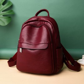 Women Soft Leather Backpack Purse Anti theft Backpack Rucksack Purse