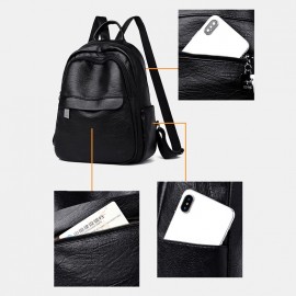 Women Soft Leather Backpack Purse Anti theft Backpack Rucksack Purse