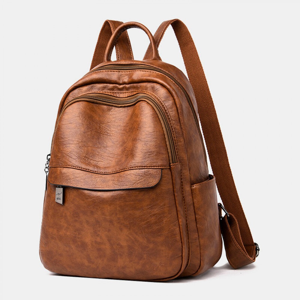 Women Soft Leather Backpack Purse Anti theft Backpack Rucksack Purse
