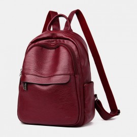 Women Soft Leather Backpack Purse Anti theft Backpack Rucksack Purse