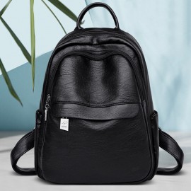 Women Soft Leather Backpack Purse Anti theft Backpack Rucksack Purse