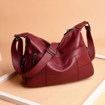 Women Soft Leather Solid Crossbody Bag Leisure Shoulder Bag