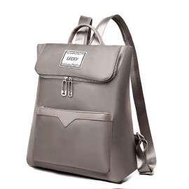 Women Solid Backpack Casual School Bag Leisure Shoulder Bag