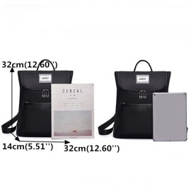 Women Solid Backpack Casual School Bag Leisure Shoulder Bag