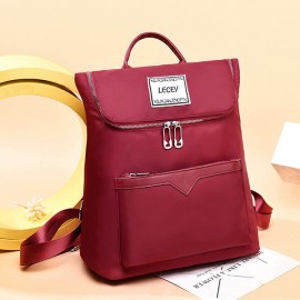 Women Solid Backpack Casual School Bag Leisure Shoulder Bag