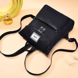 Women Solid Backpack Casual School Bag Leisure Shoulder Bag