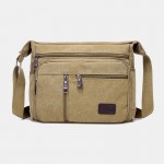 Women Solid Casual Canvas Multifunction Crossbody Bag