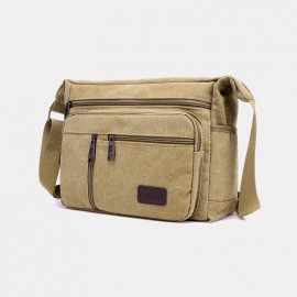 Women Solid Casual Canvas Multifunction Crossbody Bag