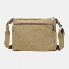 Women Solid Casual Canvas Multifunction Crossbody Bag