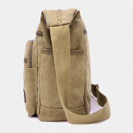 Women Solid Casual Canvas Multifunction Crossbody Bag