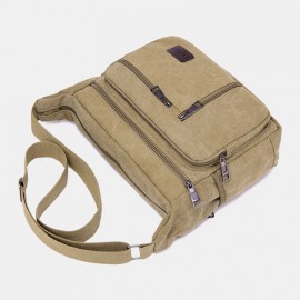 Women Solid Casual Canvas Multifunction Crossbody Bag